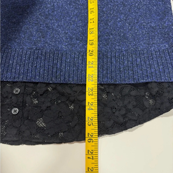 Torrid Blue/Black Pullover 2-Fer Sweater Size 00 EUC - Picture 9 of 11